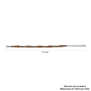 Brazilian Citrine Bracelet in Platinum Over Sterling Silver (6.50-8.50In) 8.75 ctw
