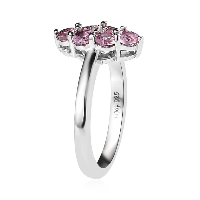 Narsipatnam Purple Spinel Ring in Platinum Over Sterling Silver (Size 5) 0.75 ctw