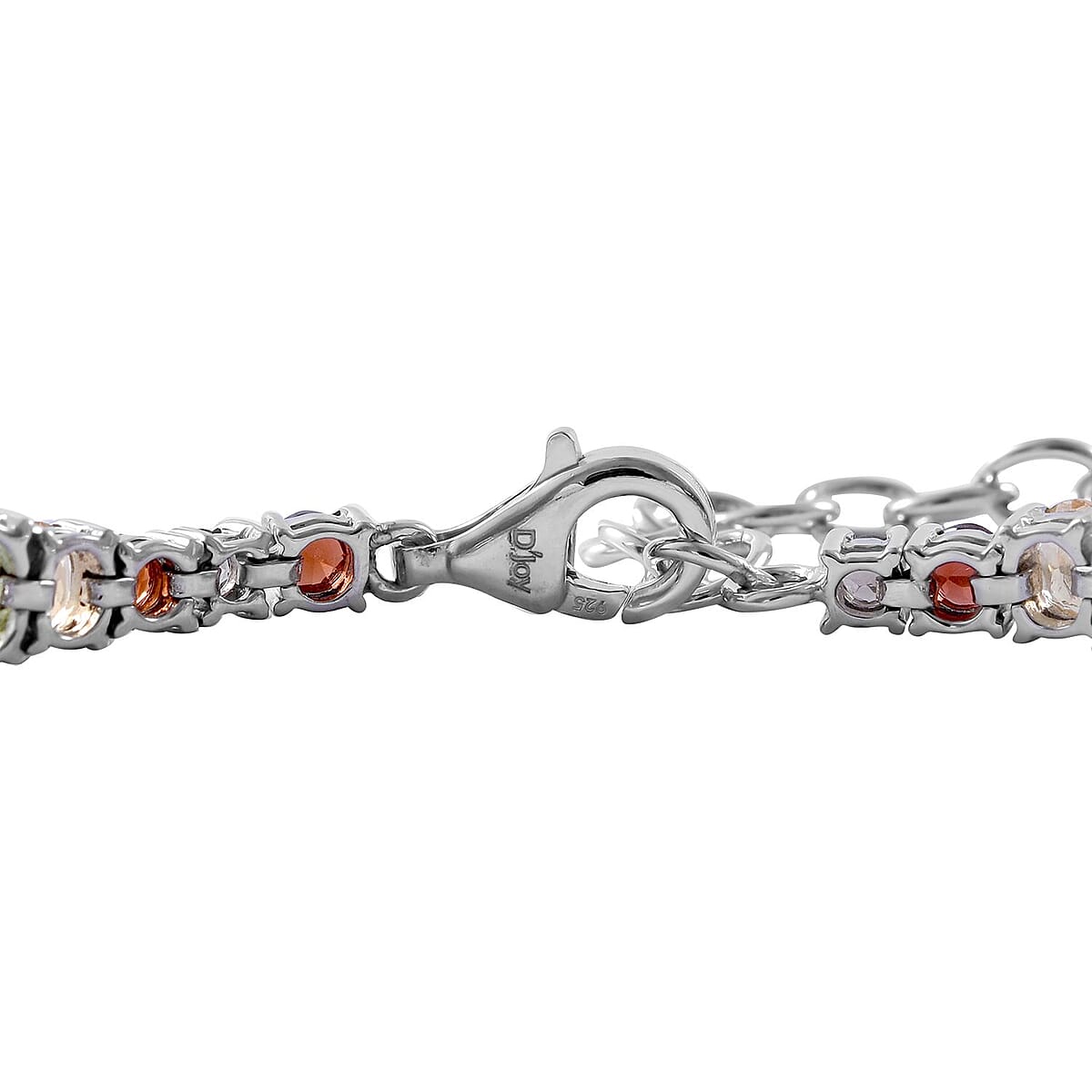 Multi Gemstone Bracelet in Platinum Over Sterling Silver (6.50-8.50In) 9.90 ctw image number 2