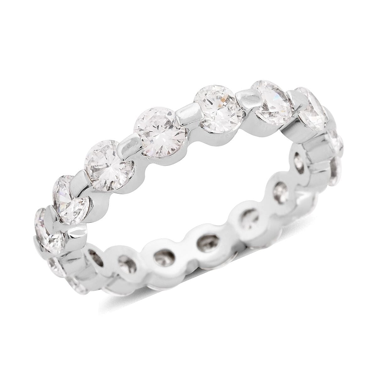 Simulated Diamond Ring in Sterling Silver 5.60 ctw image number 0