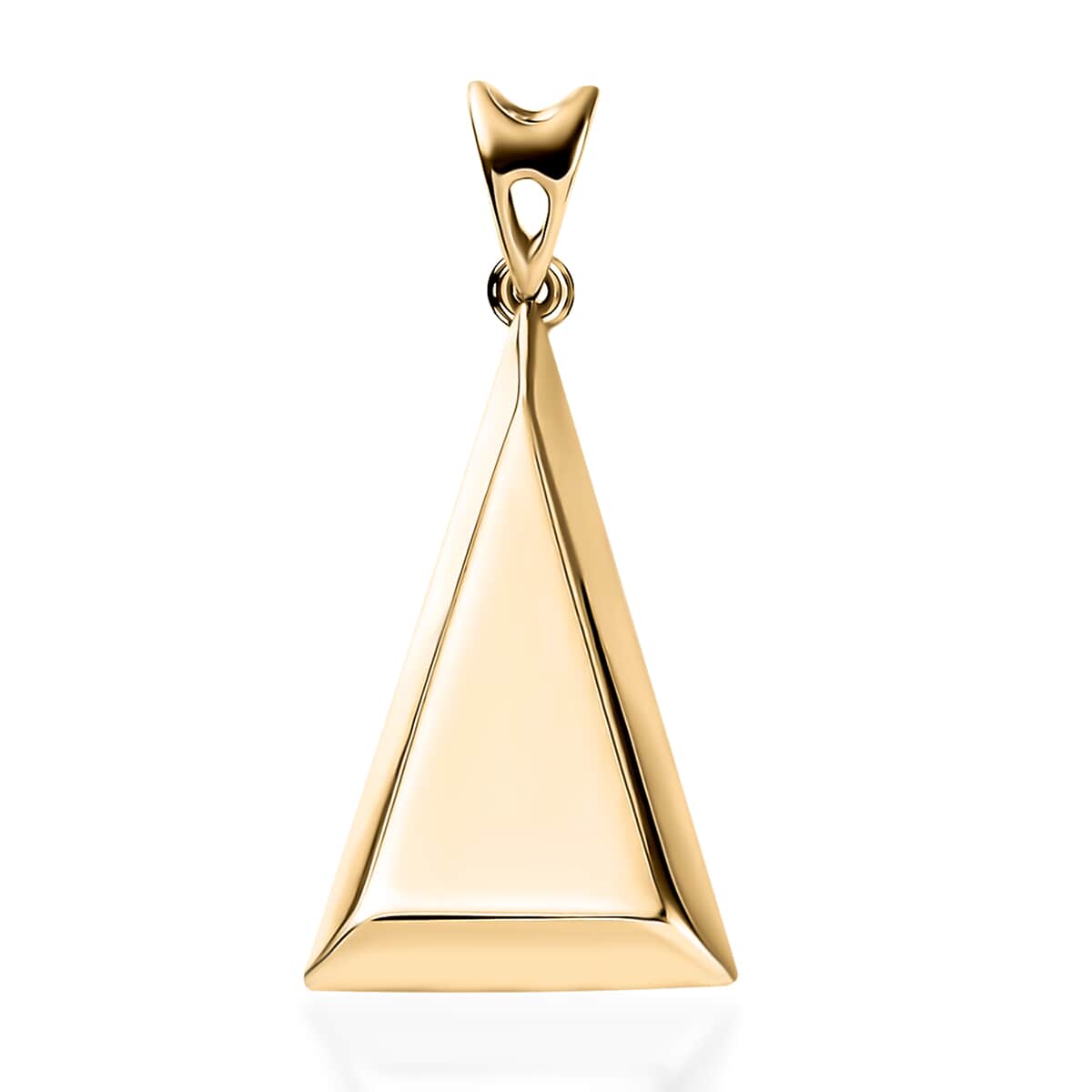 Luxoro 10K Yellow Gold Triangle Shape Pendant 1.40 Grams image number 0