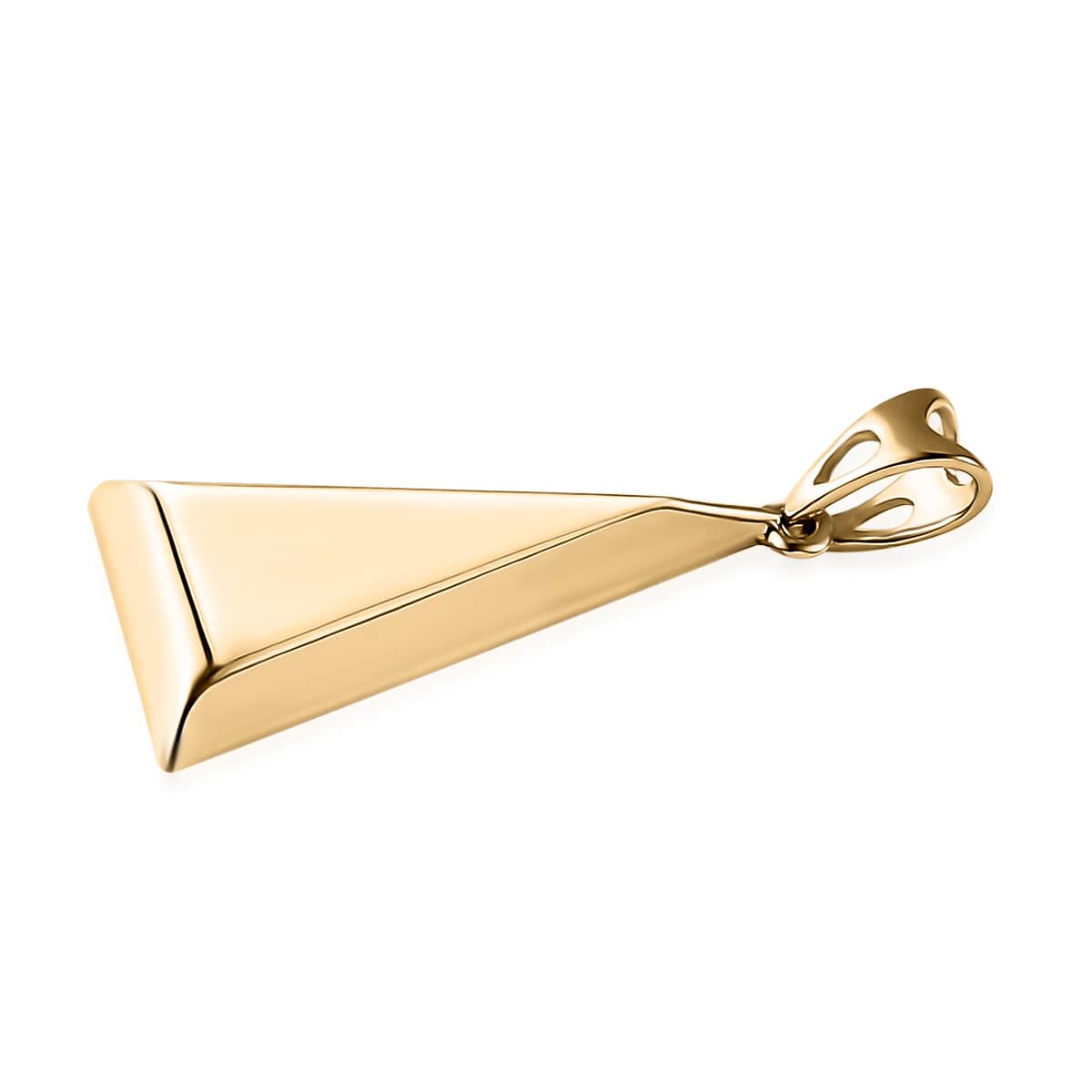 Luxoro 10K Yellow Gold Triangle Shape Pendant 1.40 Grams image number 3