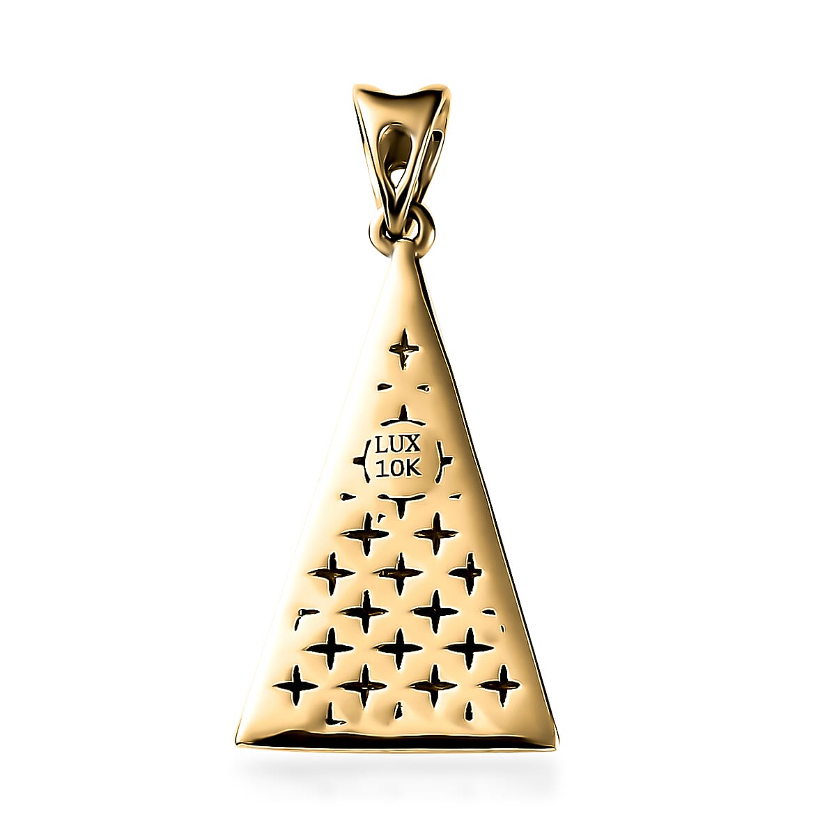 Luxoro 10K Yellow Gold Triangle Shape Pendant 1.40 Grams