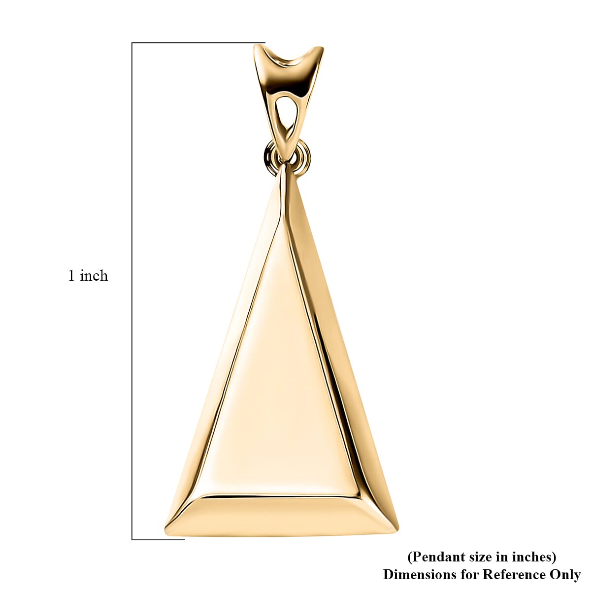 Luxoro 10K Yellow Gold Triangle Shape Pendant 1.40 Grams