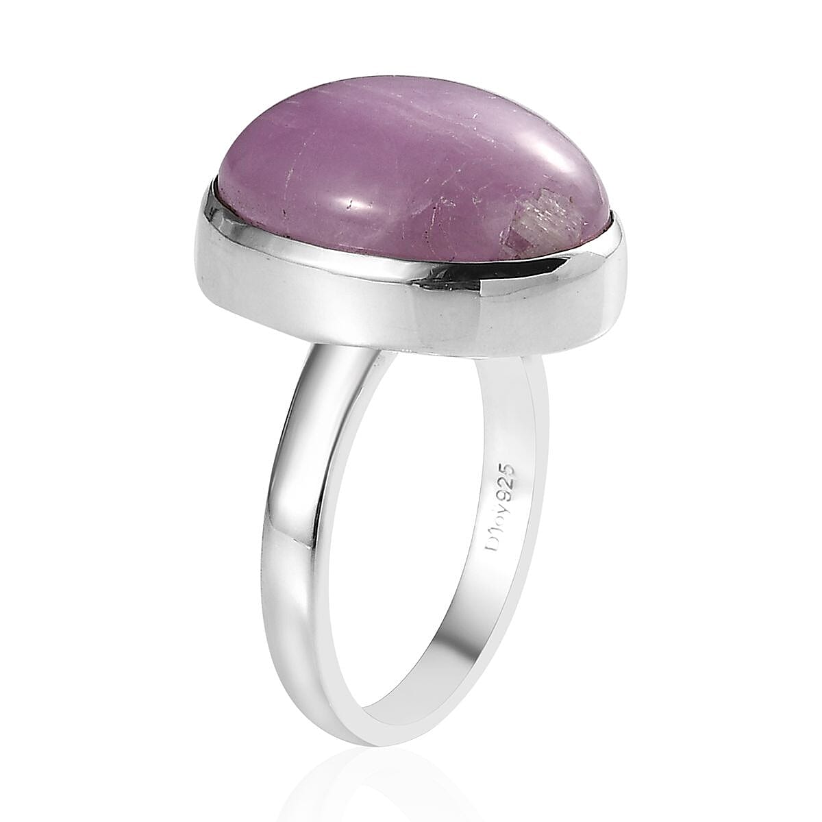 Artisan Crafted Brazilian Kunzite Solitaire Ring in Sterling Silver 13.90 ctw image number 3
