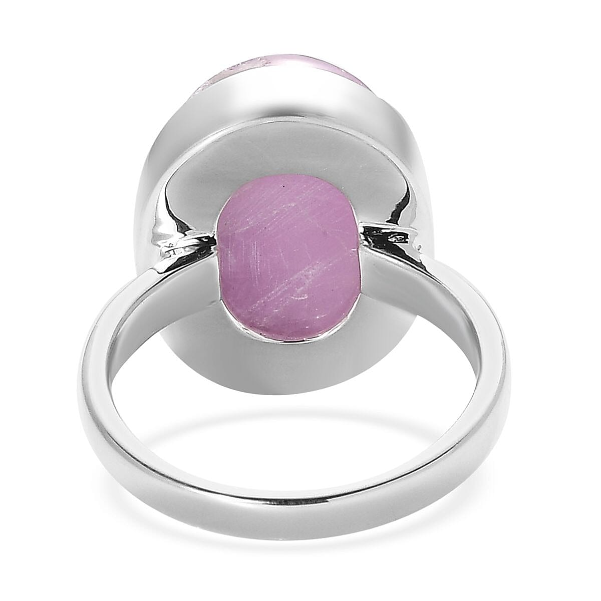 Artisan Crafted Brazilian Kunzite Solitaire Ring in Sterling Silver 13.90 ctw image number 4