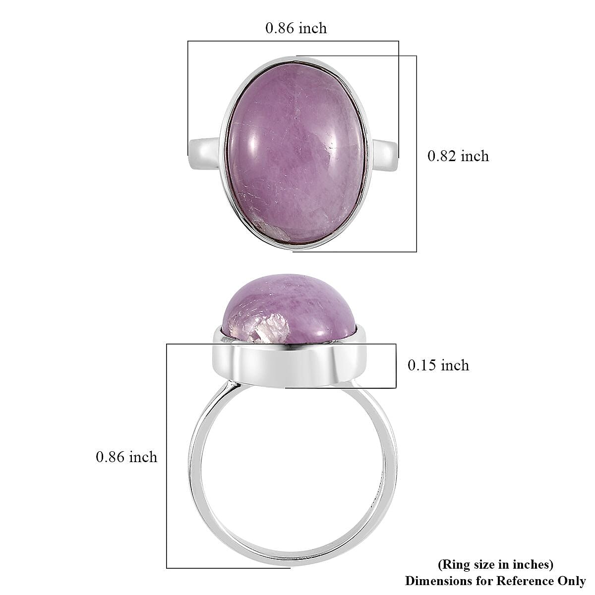 Artisan Crafted Brazilian Kunzite Solitaire Ring in Sterling Silver 13.90 ctw image number 5