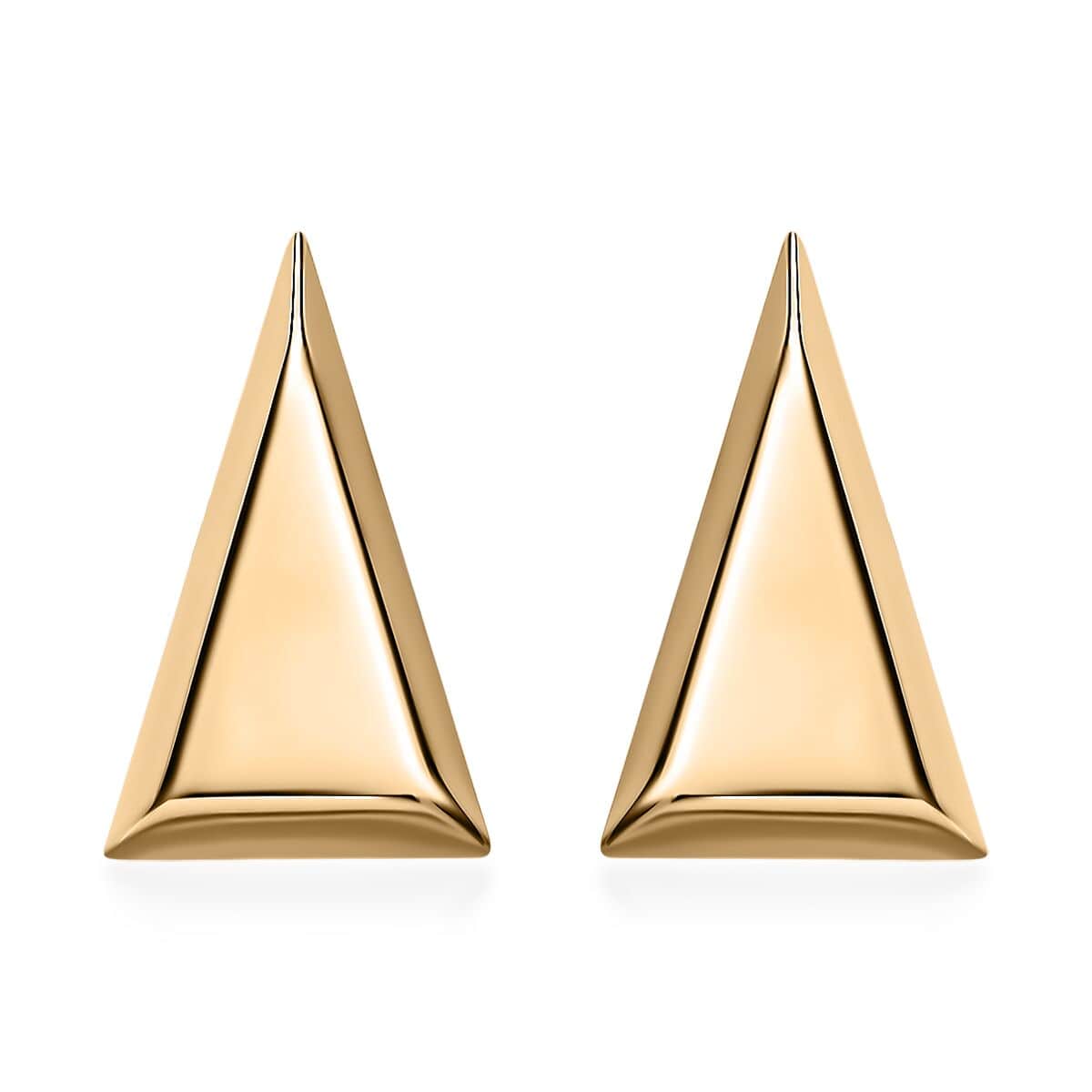 Luxoro 10K Yellow Gold Triangle Shape Stud Earrings 1.25 Grams image number 0