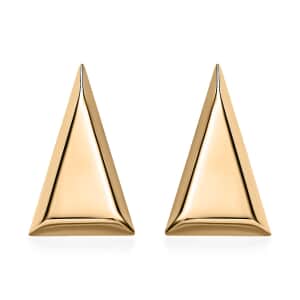Luxoro 10K Yellow Gold Triangle Shape Stud Earrings 1.25 Grams