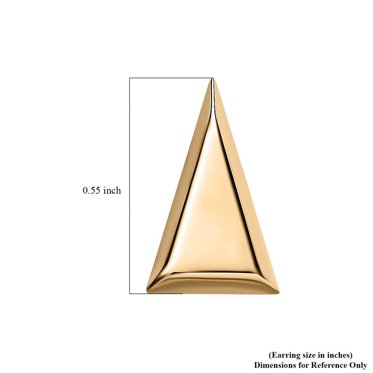 Luxoro 10K Yellow Gold Triangle Shape Stud Earrings 1.25 Grams image number 5