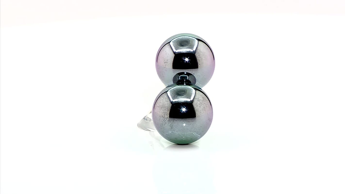 Terahertz Solitaire Stud Earrings in Rhodium Over Sterling Silver 22.50 ctw