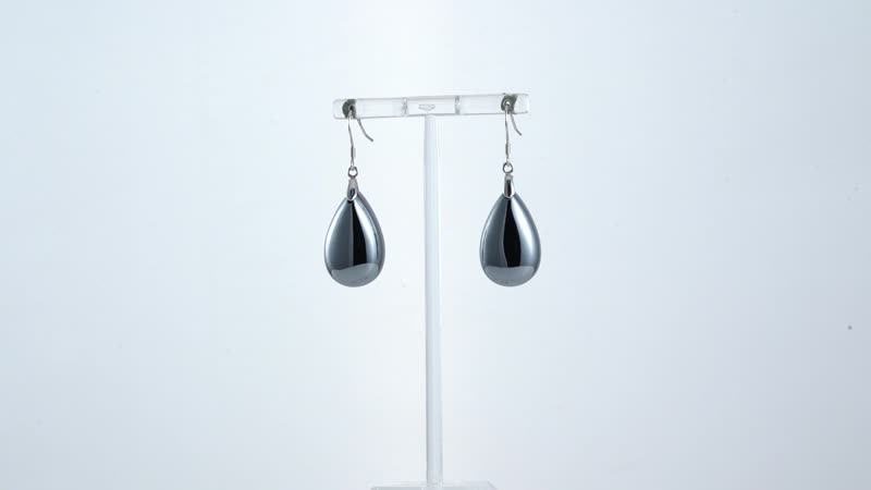 Terahertz Teardrop Earrings in Rhodium Over Sterling Silver 37.10 ctw