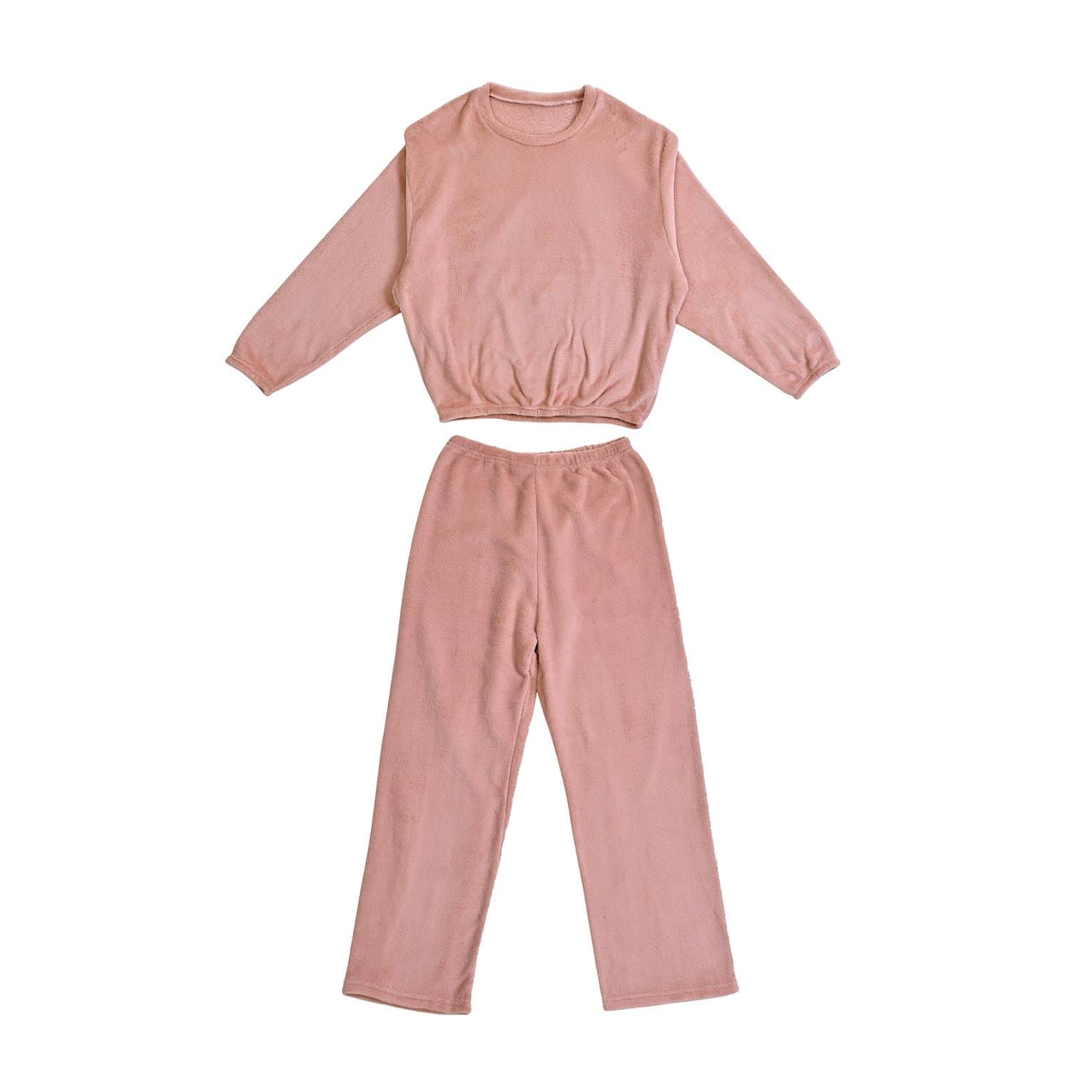 Buy Tamsy Blush Fleece Lounge Set - One Size Fits Most at ShopLC.