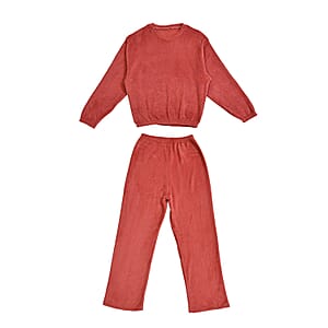 Tamsy Coral Fleece Lounge Set - One Size Fits Most