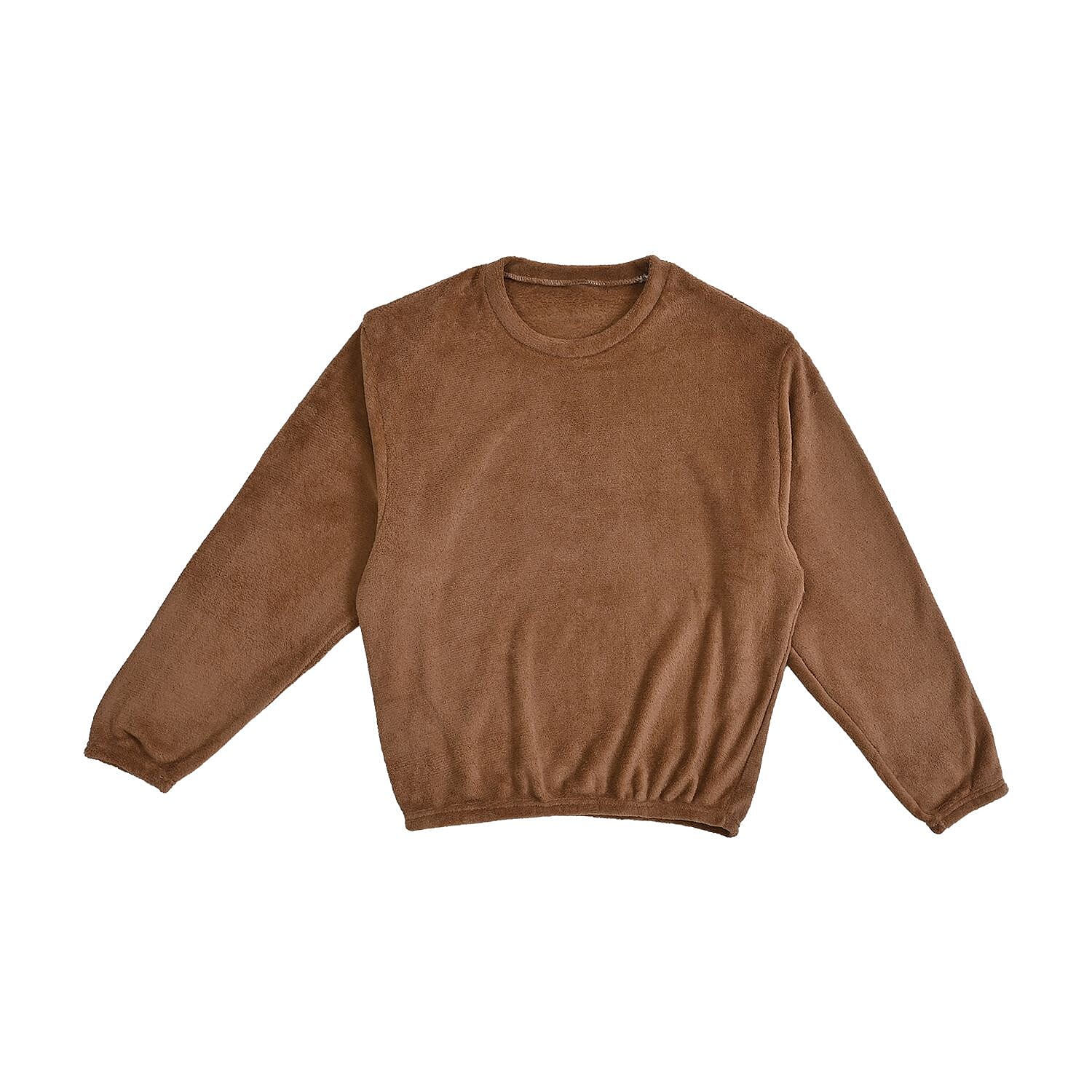 Tamsy Brown Fleece Lounge Set - One Size Fits Most