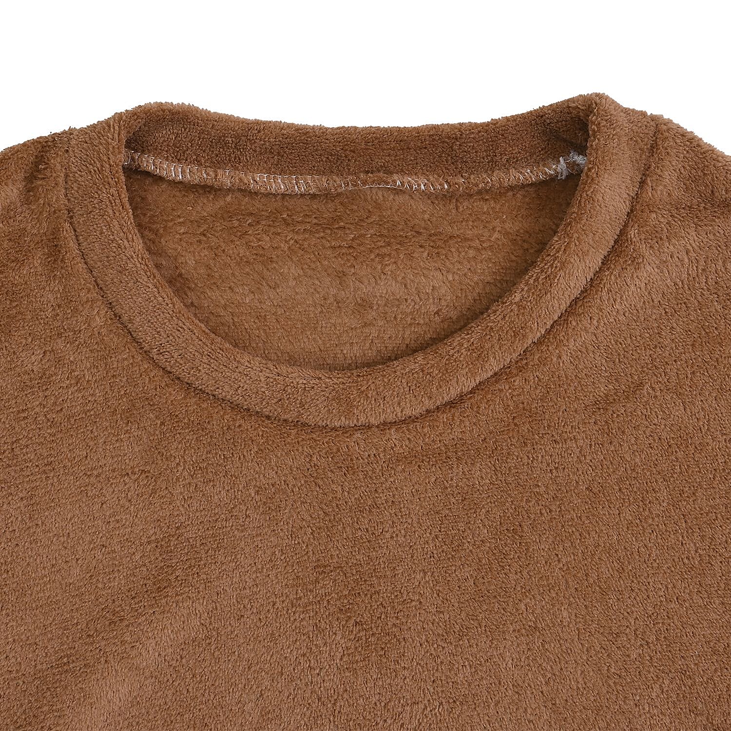 Tamsy Brown Fleece Lounge Set - One Size Fits Most