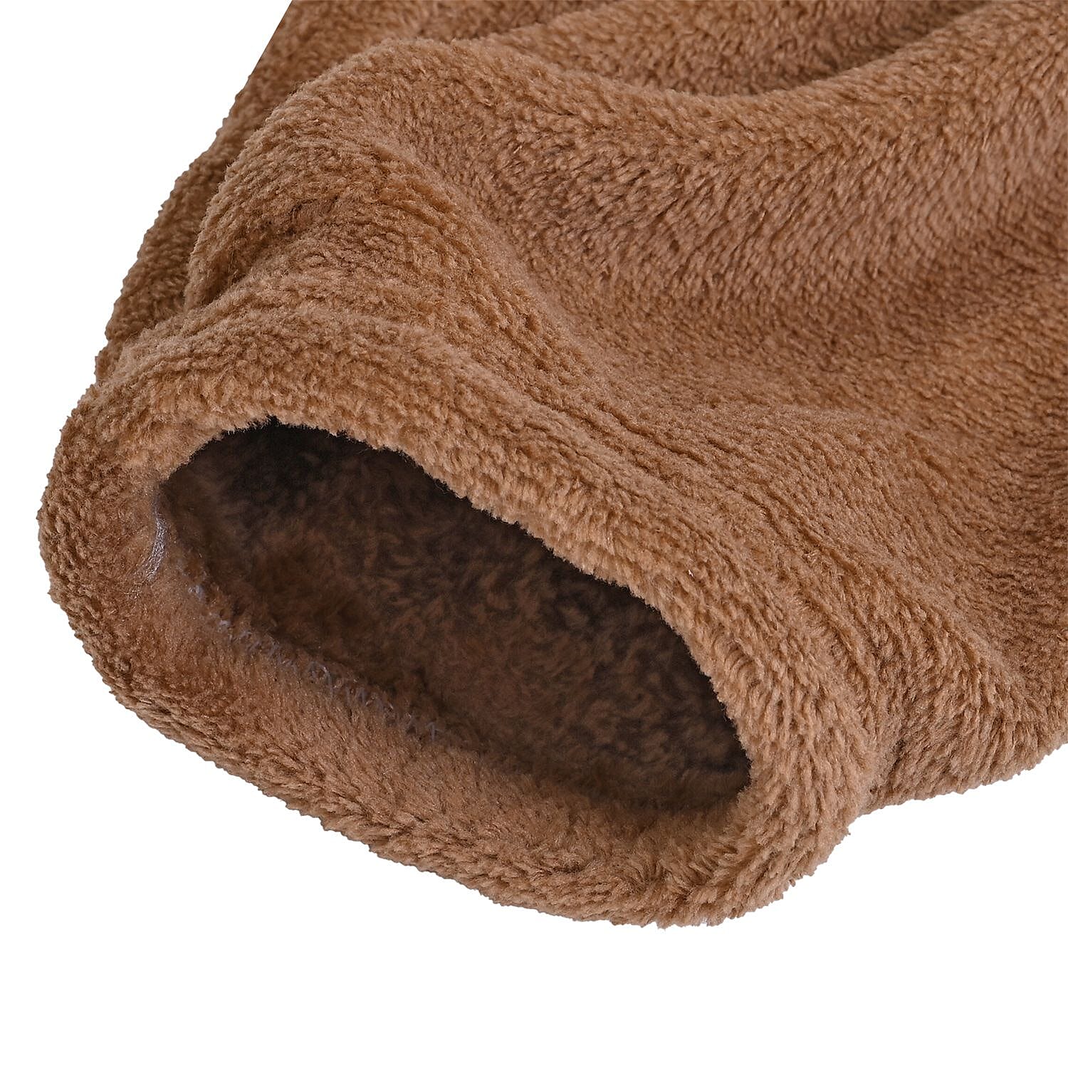 Tamsy Brown Fleece Lounge Set - One Size Fits Most
