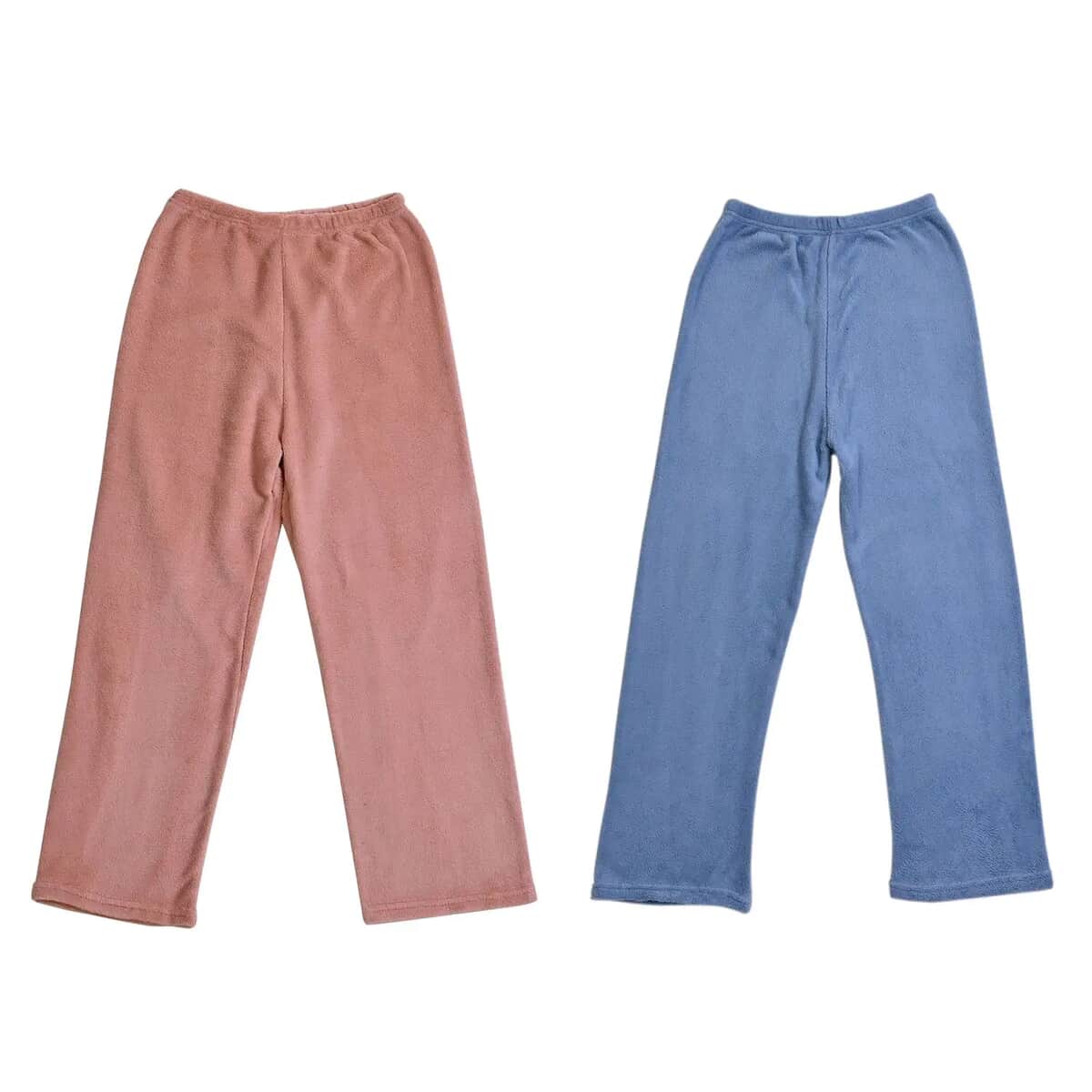 Tamsy Blush and Blue Fleece Set of 2 Pants - One Size Fits Most image number 0