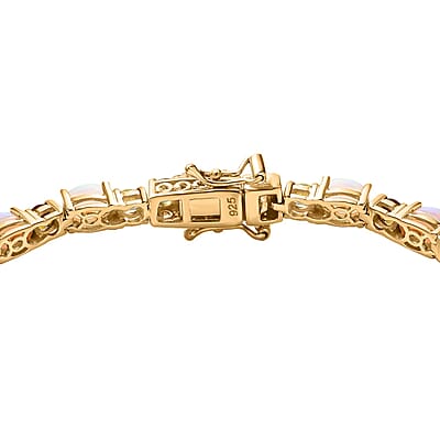 Ethiopian Welo Opal and Multi-Tourmaline Cluster 9.22 ctw Bracelet in Vermeil YG Over Sterling Silver (8.00 In)