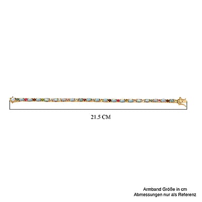Ethiopian Welo Opal and Multi-Tourmaline Cluster 9.22 ctw Bracelet in Vermeil YG Over Sterling Silver (8.00 In)
