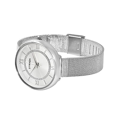 Strada Japanese Movement Watch with Stainless Steel Mesh Strap (36m)