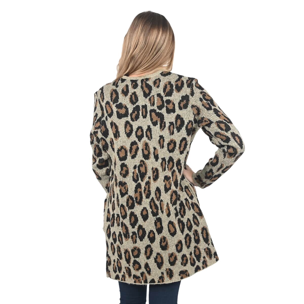 Randee Brown Cheetah Printed Cardigan - 3X image number 1