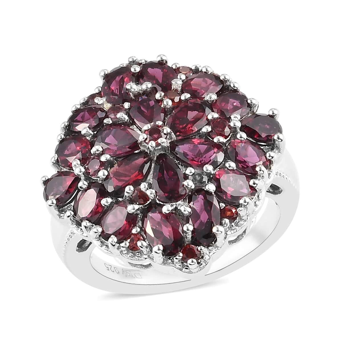 American Arizona Anthill Garnet Cocktail Ring in Platinum Over Sterling Silver (Size 6.0) 4.90 ctw image number 0
