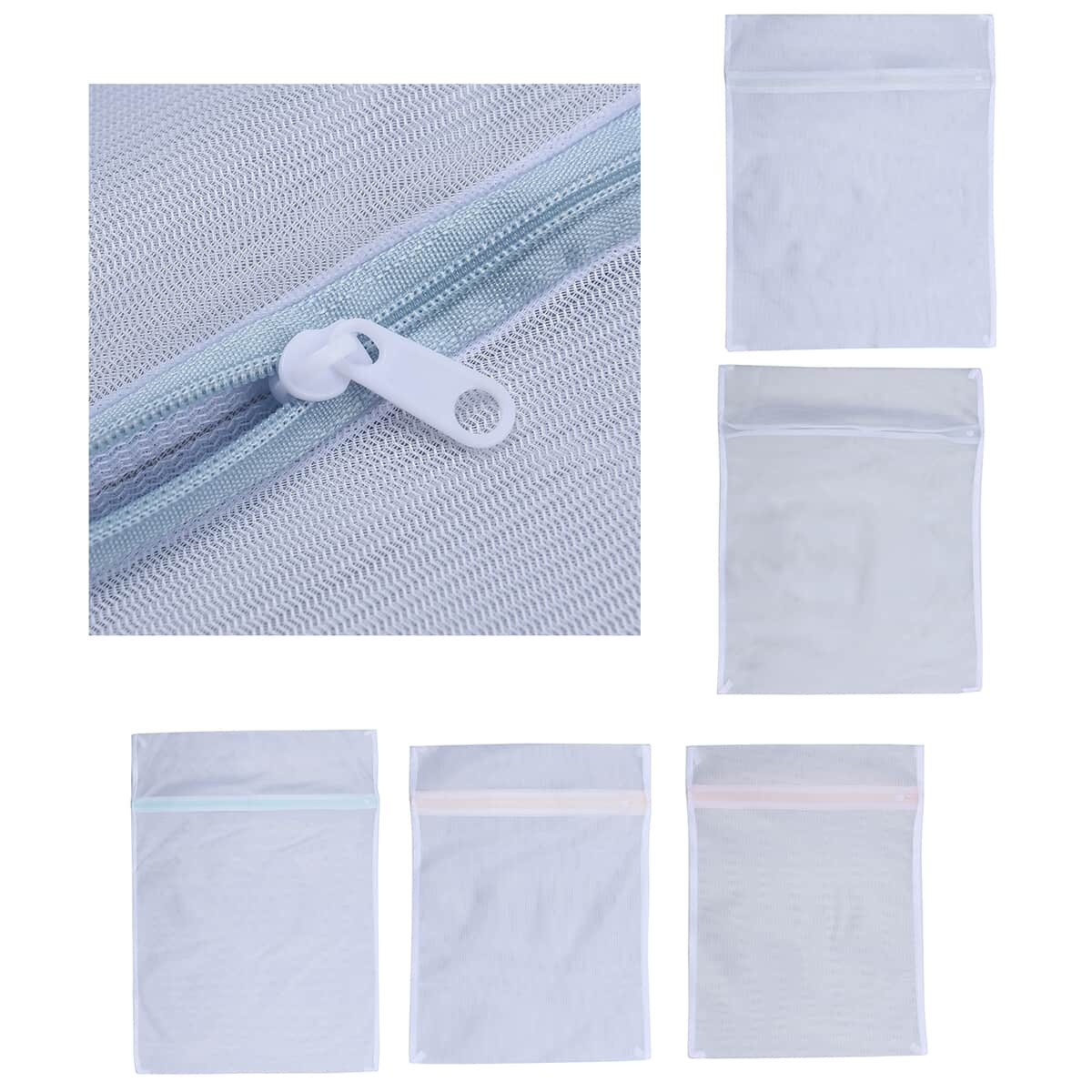 Homesmart Set of 5 White Solid Mesh Laundry Bags image number 6