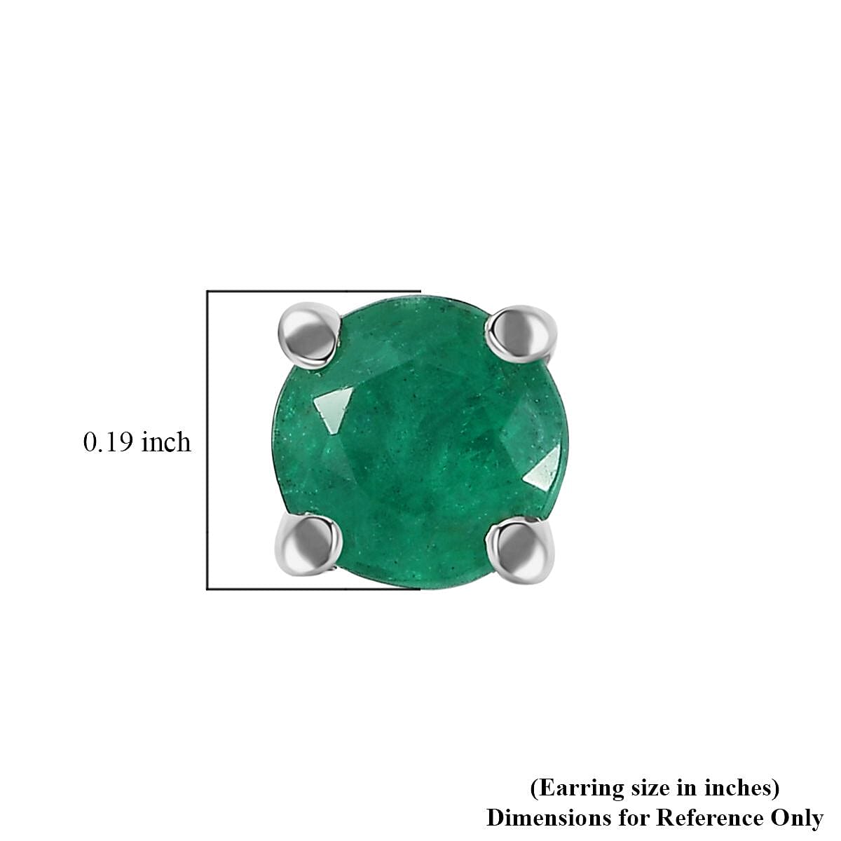Rhapsody AAAA Kagem Zambian Emerald 1.05 ctw Solitaire Stud Earrings in 950 Platinum