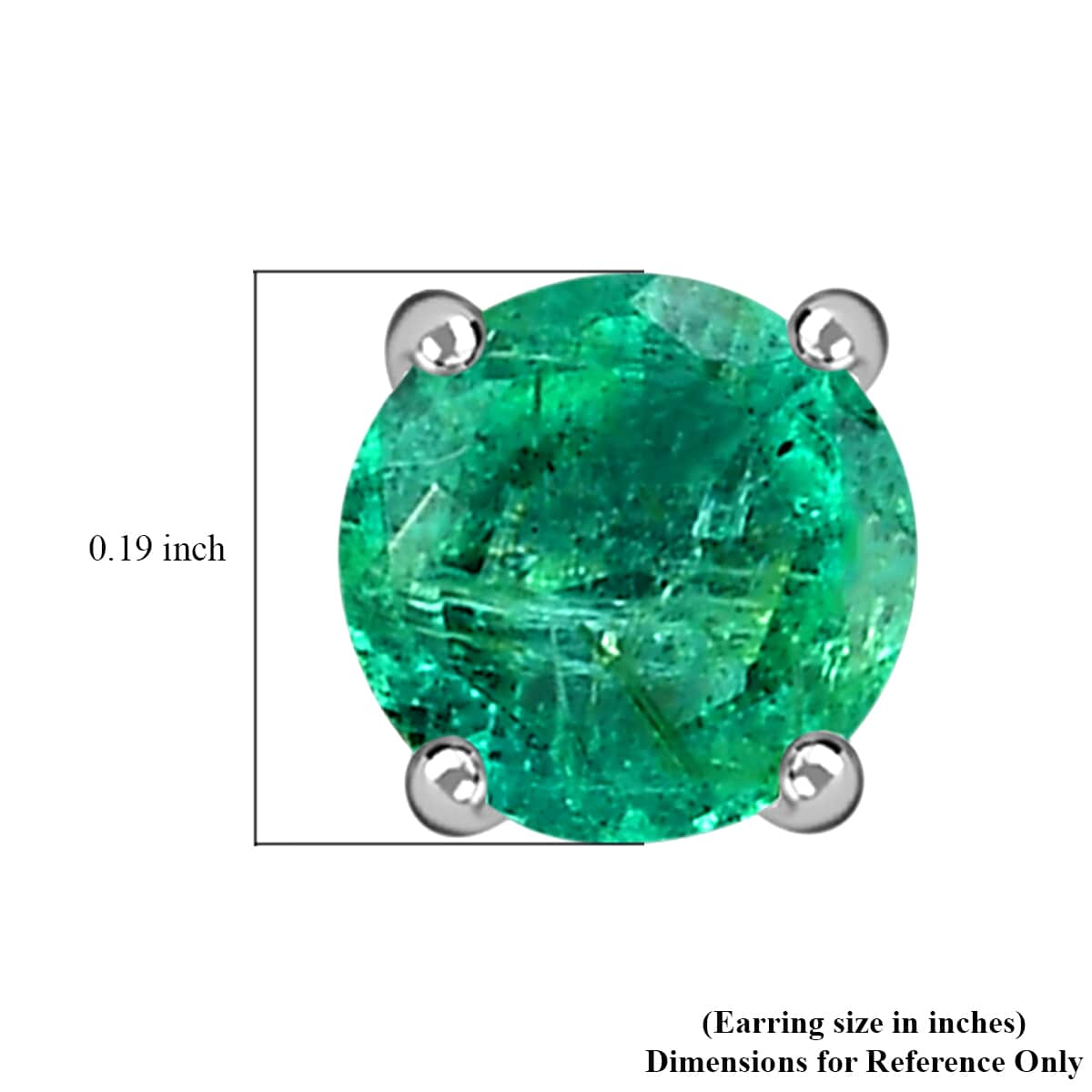 SUMMER DEALS RHAPSODY 950 Platinum AAAA Kagem Zambian Emerald Stud Earrings 1.85 Grams 0.85 ctw image number 4