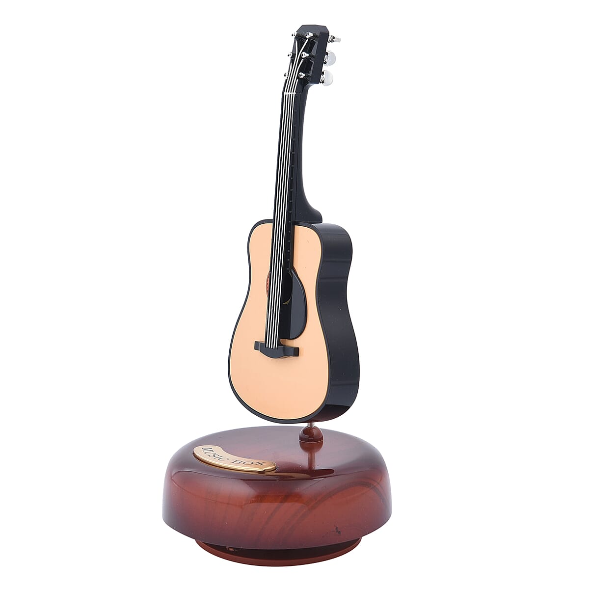 Black Rotating Guitar Shape Music Box image number 6