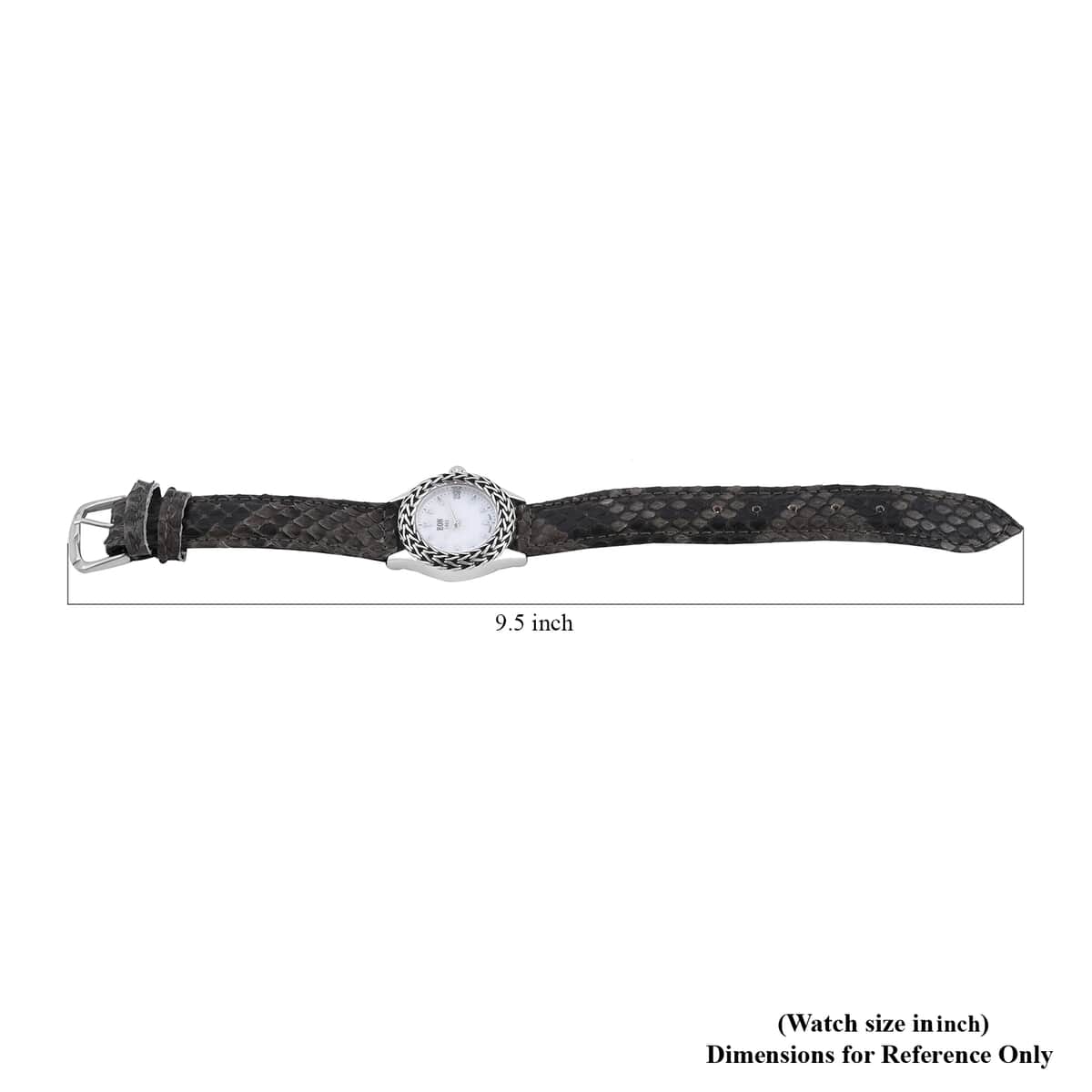 EON 1962 Swiss Movement Watch with Black and Grey Python Leather Band image number 5
