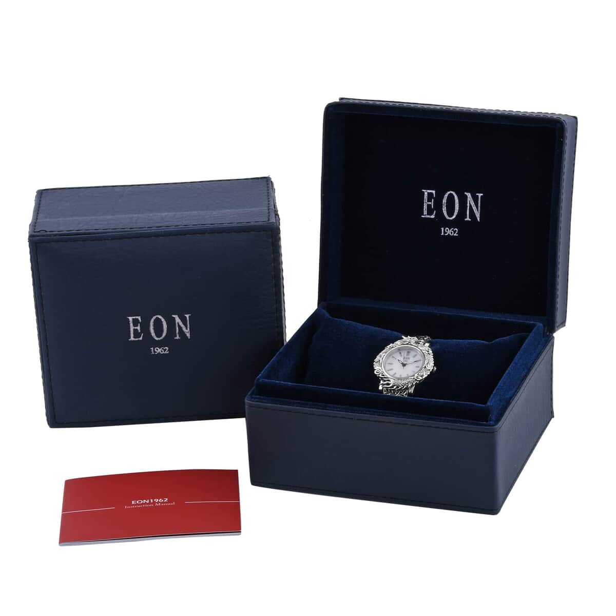BALI LEGACY EON 1962 Swiss Movement MOP Dial Dragon Case Bracelet Watch in Sterling Silver (6.50 in) (50 g) image number 7