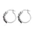 Mozambique Garnet Hoop Earrings in Stainless Steel 2.90 ctw image number 3