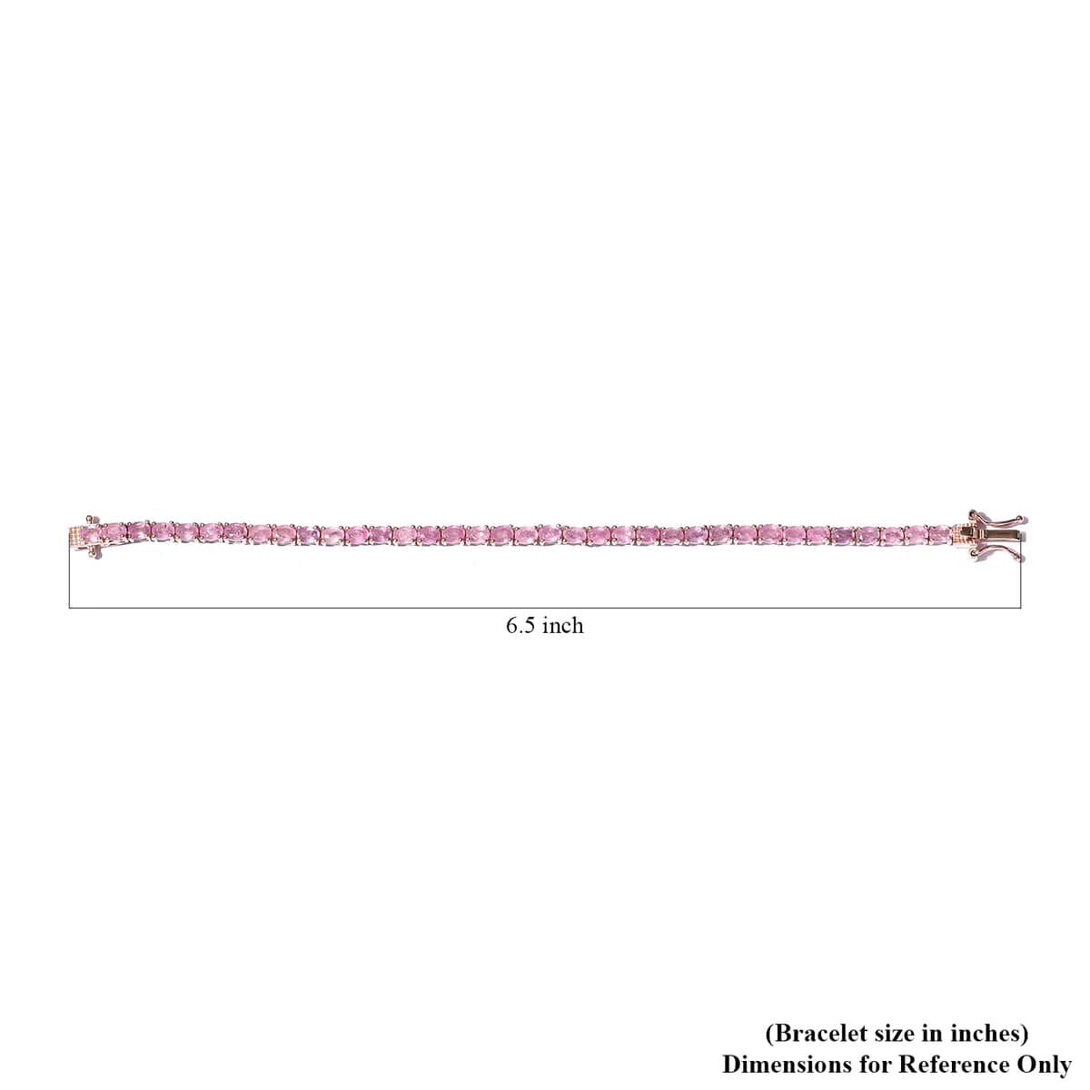 Ilakaka Hot Pink Sapphire Tennis Bracelet in Vermeil RG Over Sterling Silver (6.00 In) (8.70 g) 8.20 ctw image number 4