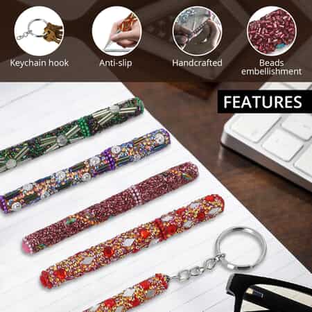  Yeaqee 80 Pcs Beadable Pen Beadable Keychain Bars