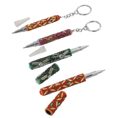 Buy Set of 7 Multi Color Beaded Ball Point Pens , Best Refillable Ballpoint  Pen , Beadable Decorative Pen at ShopLC.