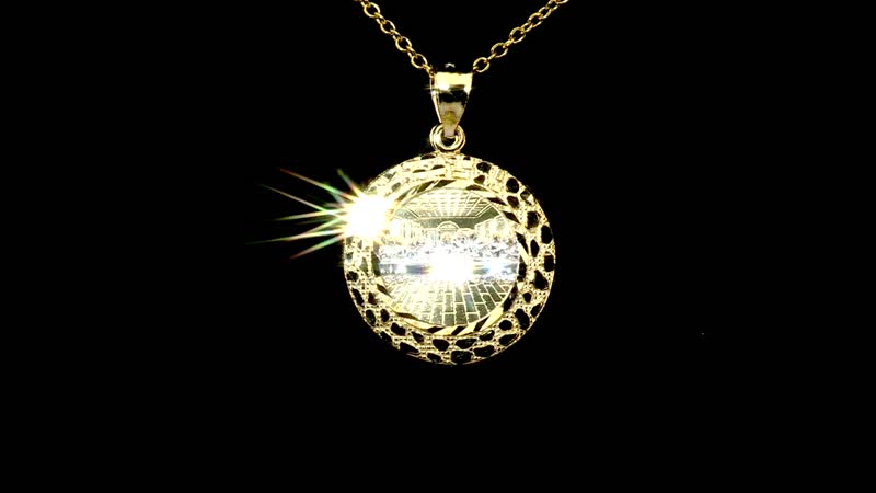 Made in America 10K Yellow and White Gold The Last Supper Medallion Pendant 2.50 Grams