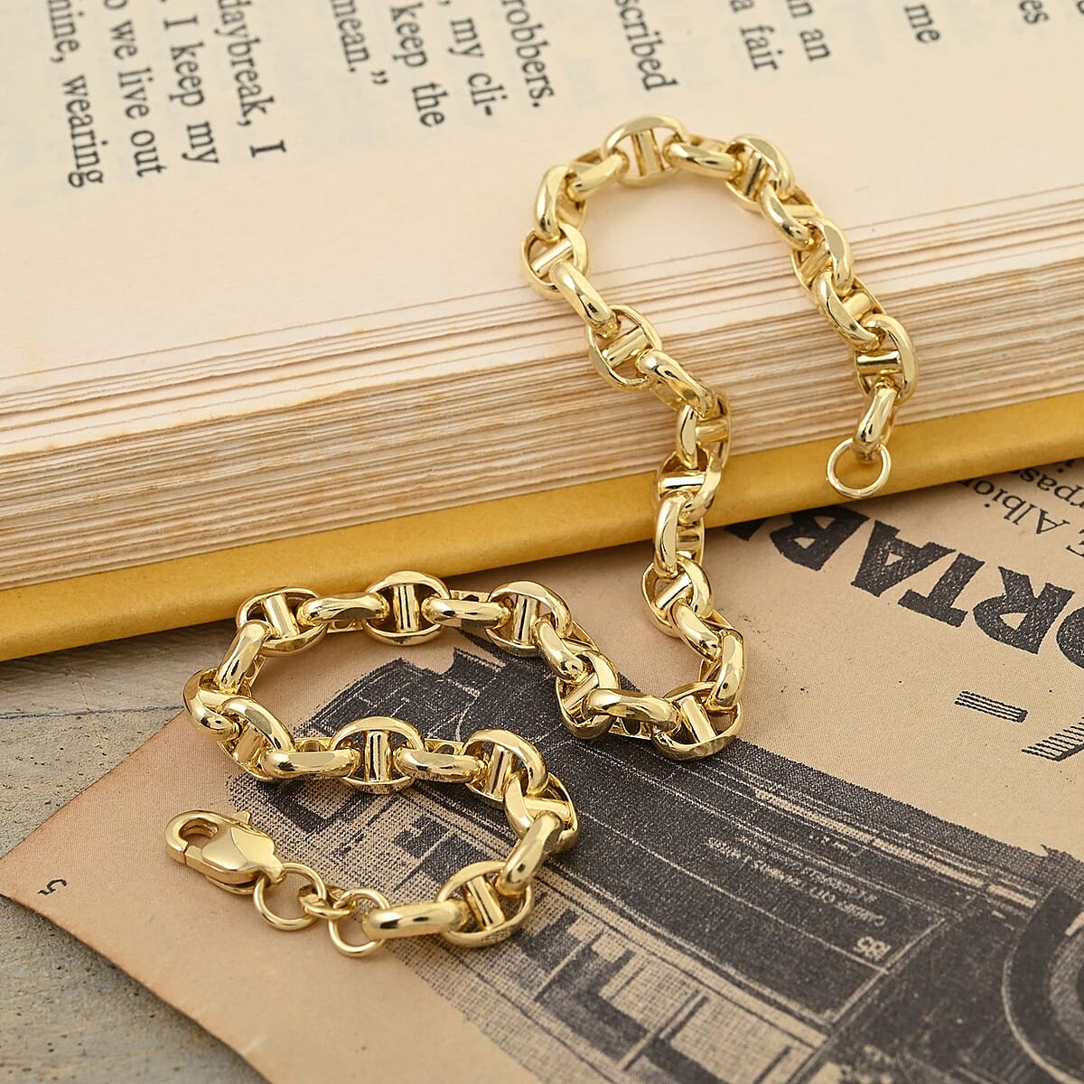 14K Yellow Gold Polished 5mm Hollow Filk Chain Bracelet (8.00 In) 5.40 Grams image number 1