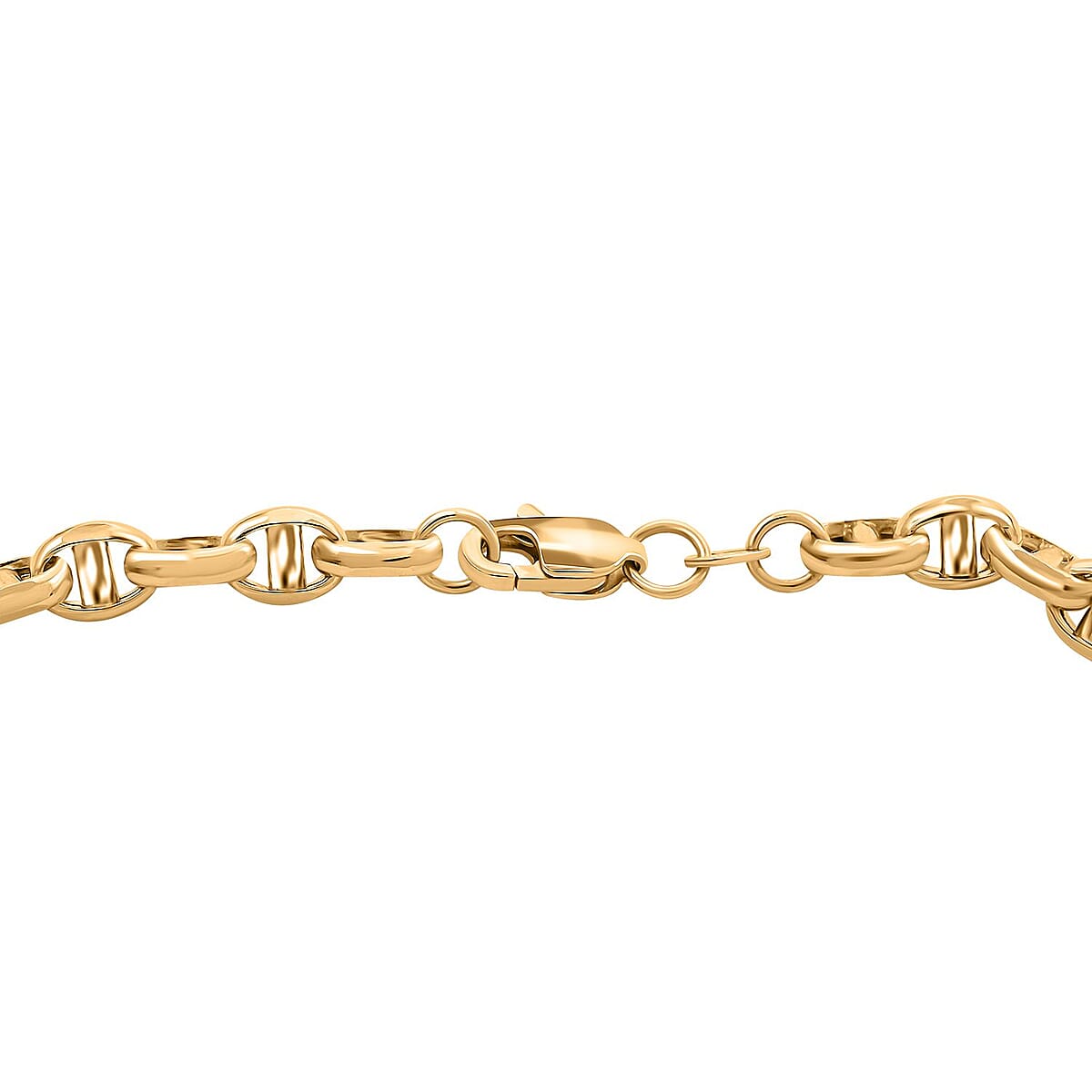 14K Yellow Gold Polished 5mm Hollow Filk Chain Bracelet (8.00 In) 5.40 Grams image number 3