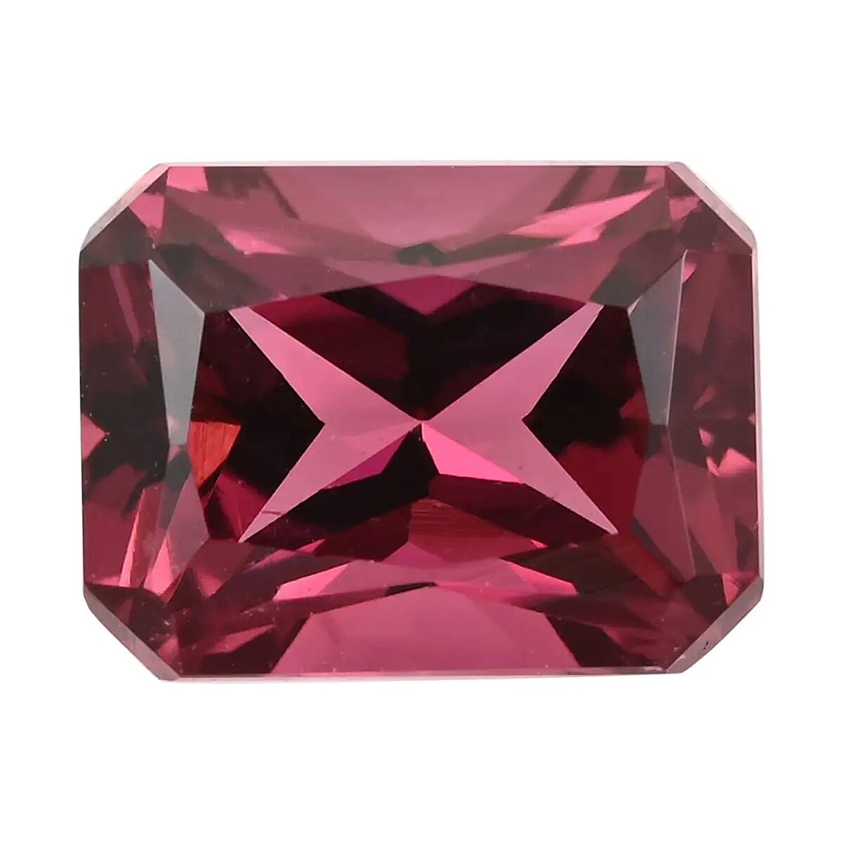 Certified & Appraised AAAA Ouro Fino Rubellite 2.00 ctw, Octagon Free Size Loose Rubellite For Ring and Pendant, Loose Gemstone For Jewelry, Octagon Shape Stone image number 0