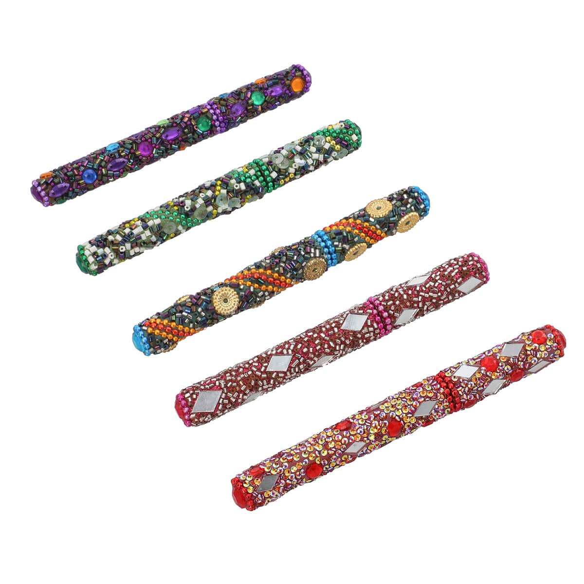 Set of 10 Multi Color Beaded Pen and Keychain , Best Refillable Ballpoint Pen , Beadable Decorative Pen image number 5