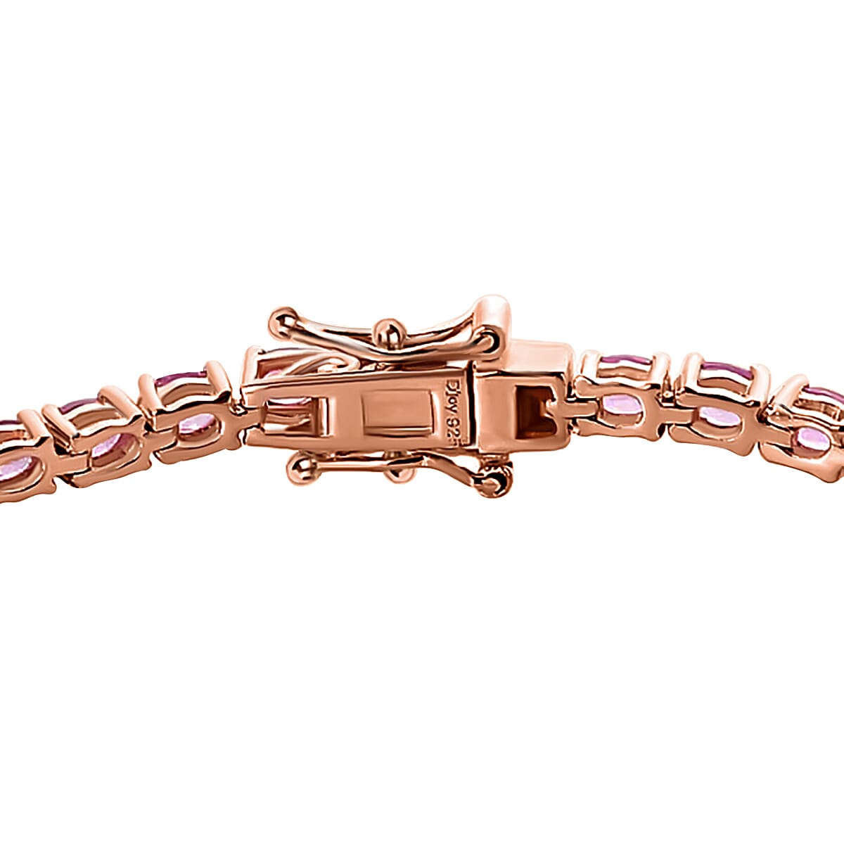 Ilakaka Hot Pink Sapphire (FF) Tennis Bracelet in Vermeil Rose Gold Over Sterling Silver (8.00 In) 10.75 ctw image number 3