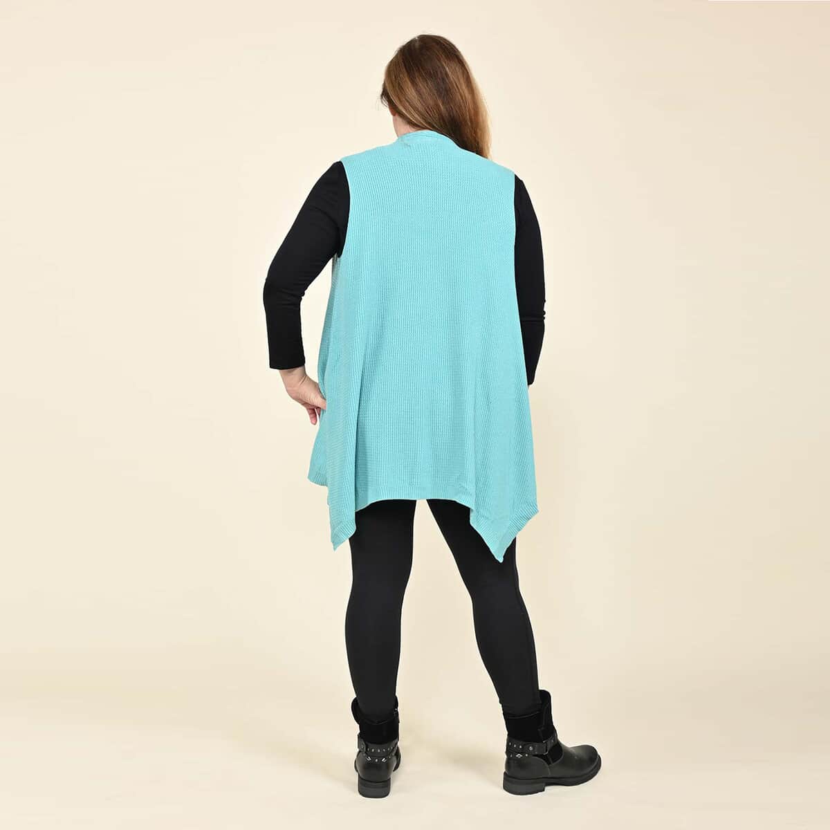 Tamsy Turquoise Knit Vest - M image number 1