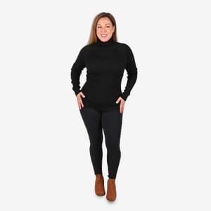 Tamsy Black Knit Turtleneck Sweater - S