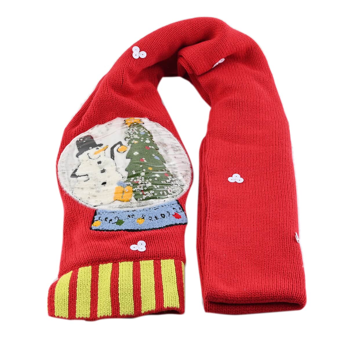 WHOOPI GOLDBERG Holiday Collection Snowman Scarf - One Size Fits Most (MADE IN THE USA) image number 2