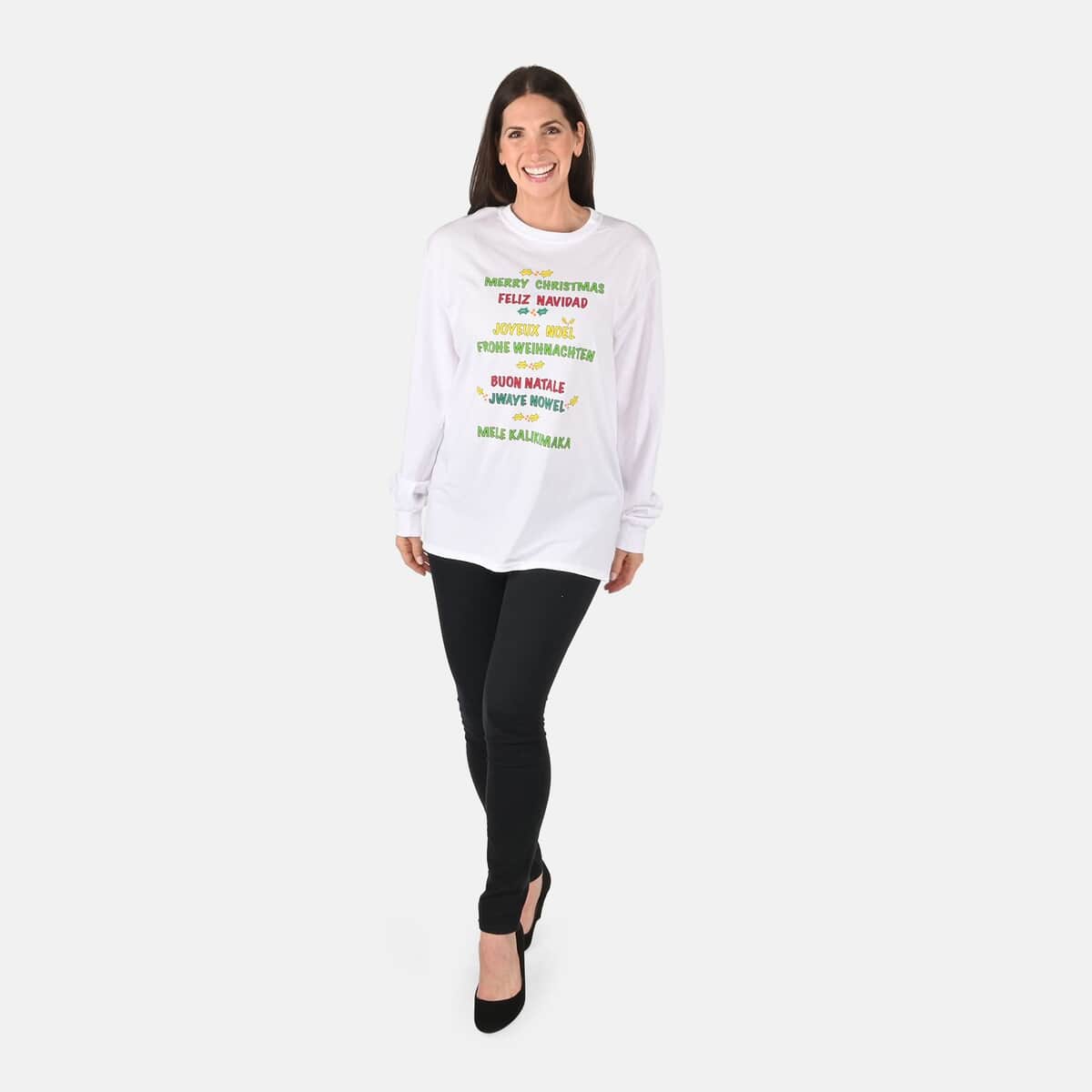 Holiday Collection Merry Christmas Greetings Long Sleeve Shirt - Large (MADE IN THE USA) image number 0