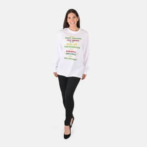 Holiday Collection Merry Christmas Greetings Long Sleeve Shirt - Large (MADE IN THE USA)