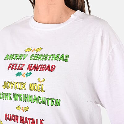 Holiday Collection Merry Christmas Greetings Long Sleeve Shirt - 2X  (MADE IN THE USA)