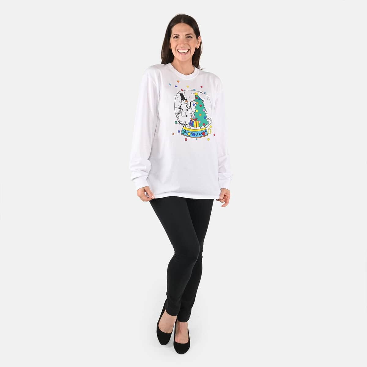 WHOOPI GOLDBERG Holiday Collection Snowman Long Sleeve Shirt - XL  (MADE IN THE USA) image number 0